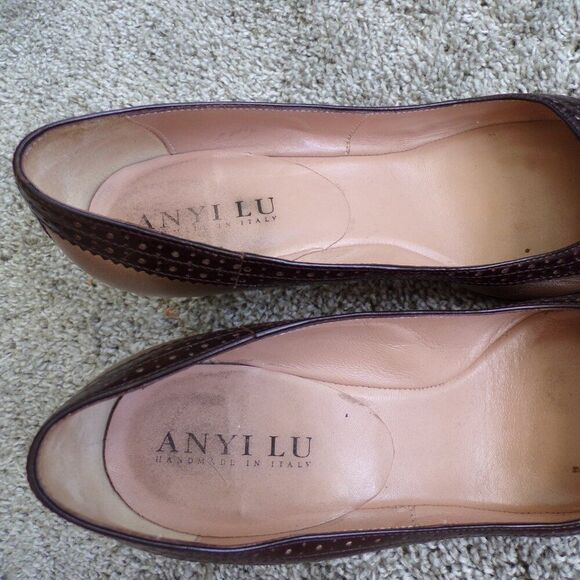 Anyi Lu Italian retro leather heels 38.5 - Picture 4 of 10
